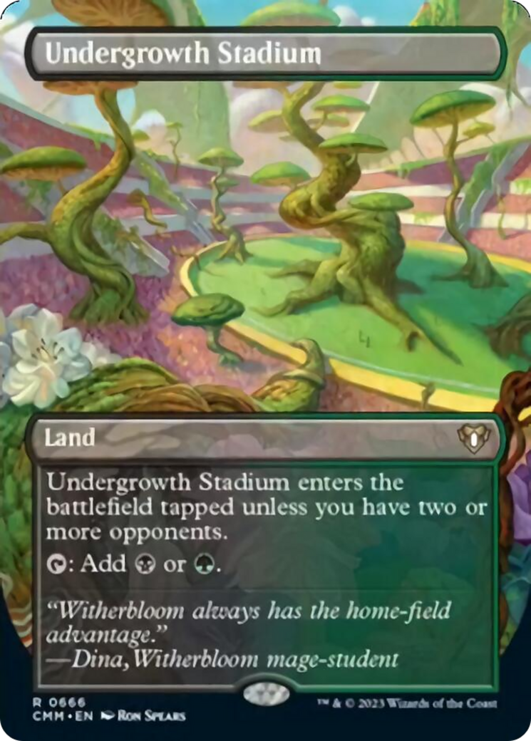 Undergrowth Stadium (Borderless Alternate Art) [Commander Masters] | Exor Games Bridgewater