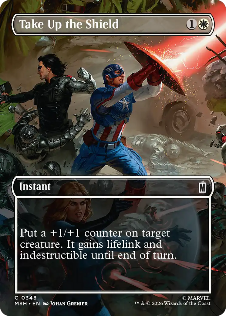 Take Up the Shield (Borderless) [Marvel Super Heroes] | Exor Games Bridgewater