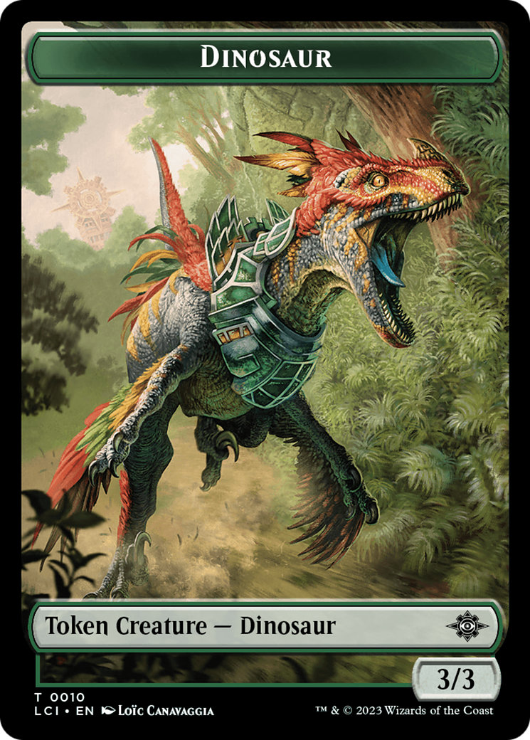 Dinosaur Token (0010) [The Lost Caverns of Ixalan Tokens] | Exor Games Bridgewater