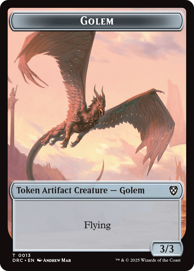 Construct // Golem (0013) Double-Sided Token [Aetherdrift Tokens] | Exor Games Bridgewater