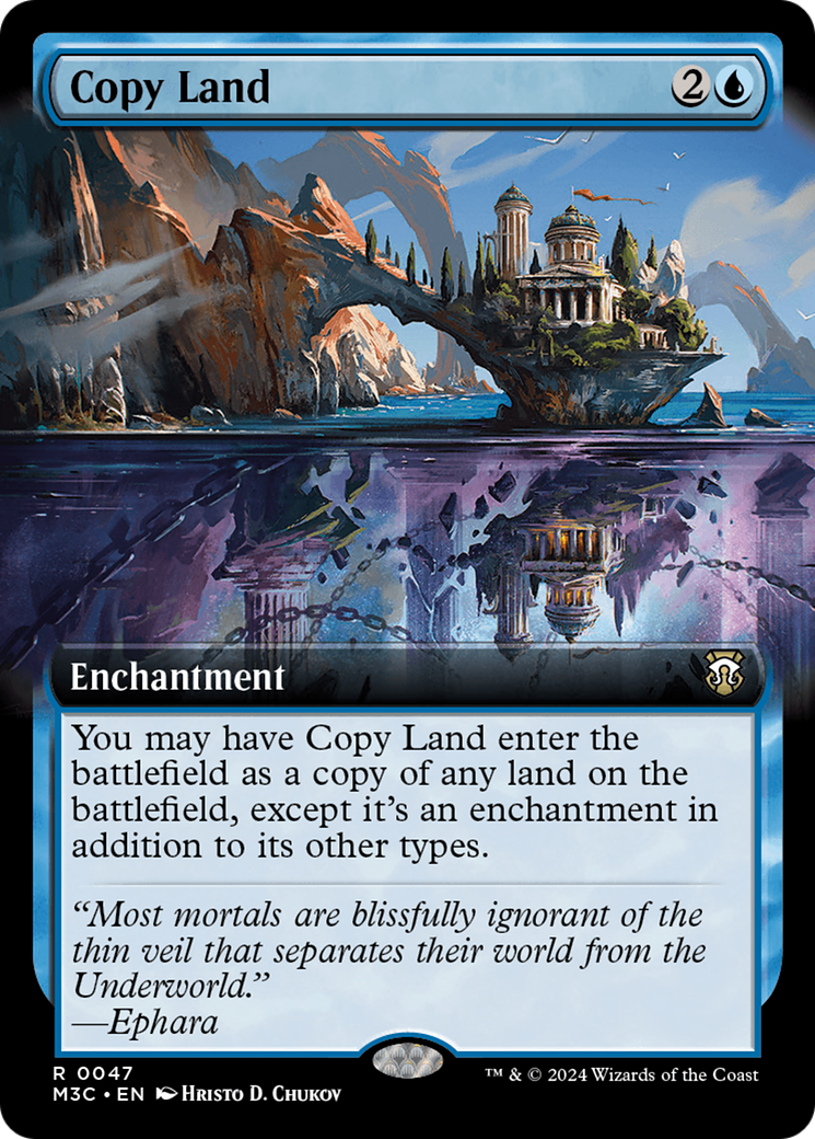 Copy Land (Extended Art) (Ripple Foil) [Modern Horizons 3 Commander] | Exor Games Bridgewater