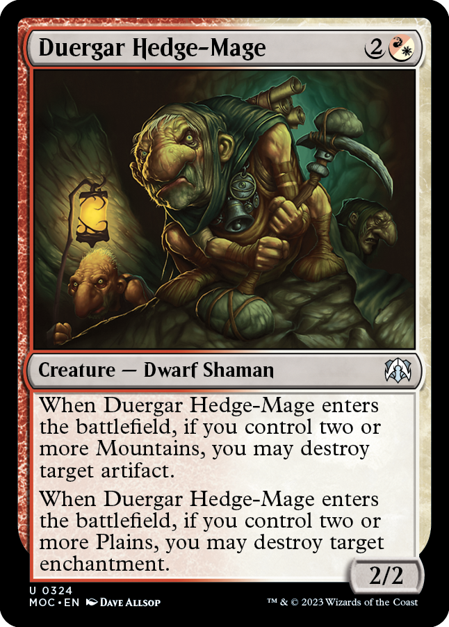 Duergar Hedge-Mage [March of the Machine Commander] | Exor Games Bridgewater