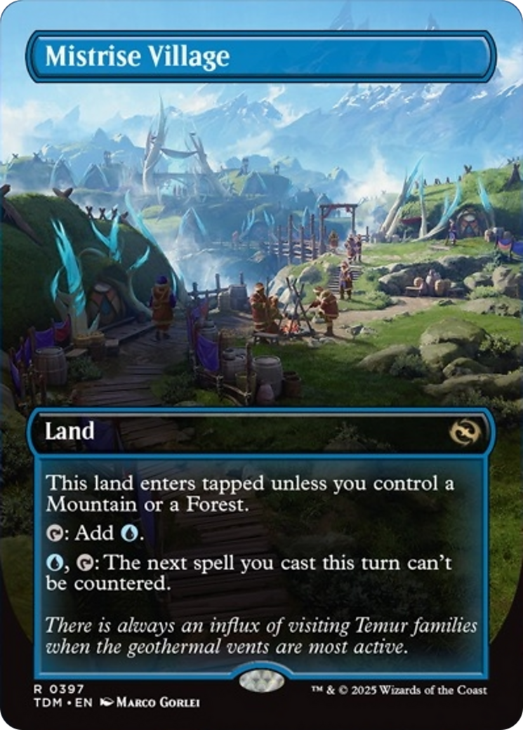 Mistrise Village (Borderless) [Tarkir: Dragonstorm] | Exor Games Bridgewater