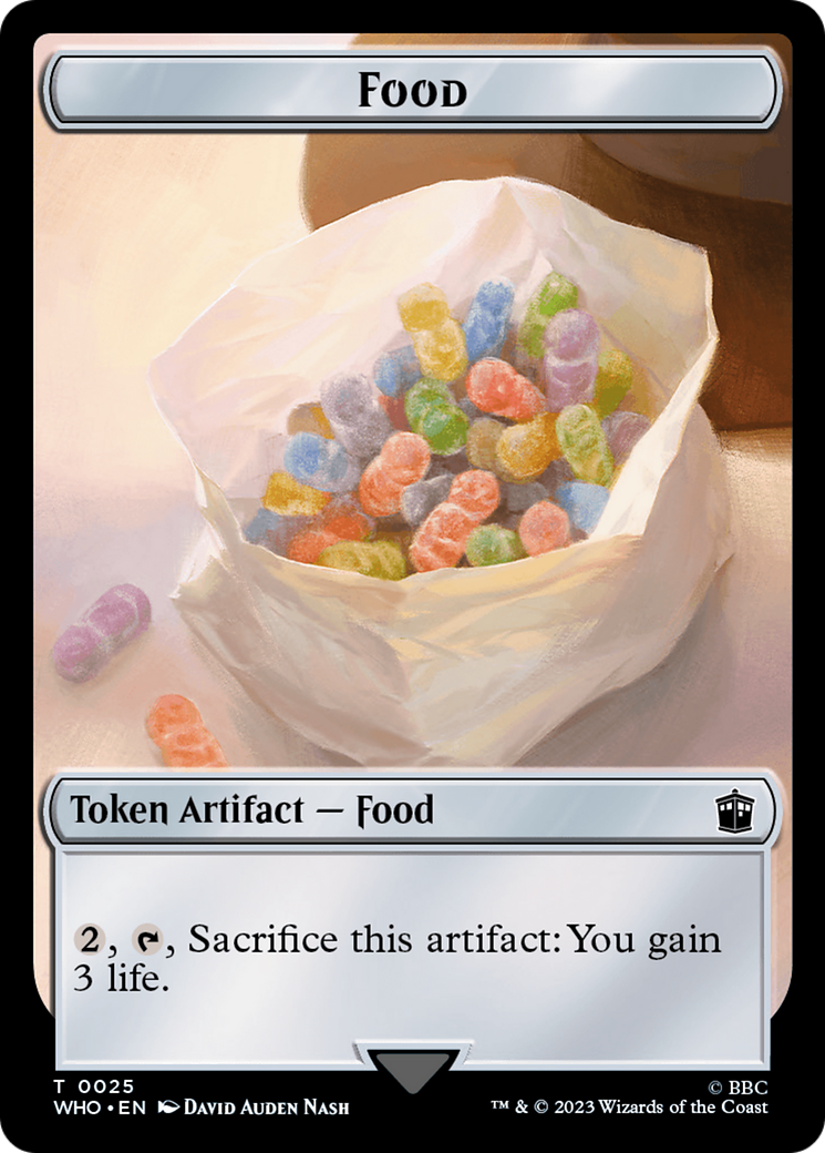 Alien Angel // Food (0025) Double-Sided Token [Doctor Who Tokens] | Exor Games Bridgewater