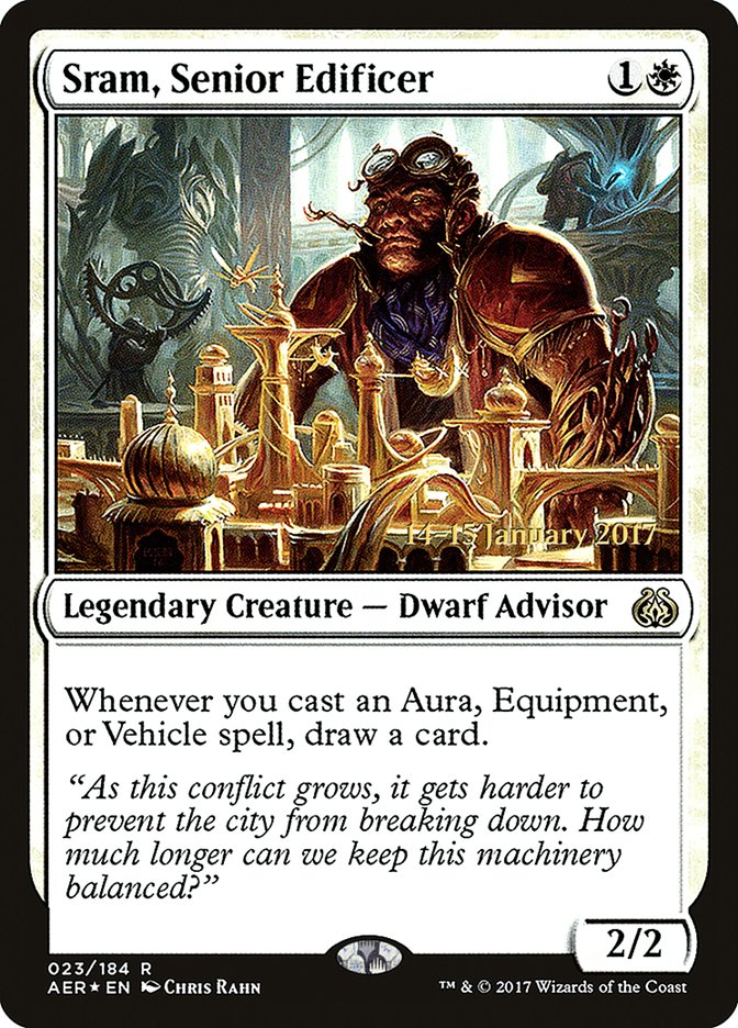 Sram, Senior Edificer [Aether Revolt Prerelease Promos] | Exor Games Bridgewater