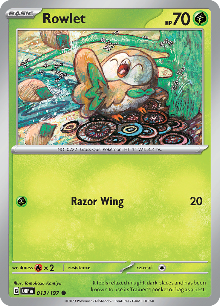 Rowlet (013/197) [Scarlet & Violet: Obsidian Flames] | Exor Games Bridgewater