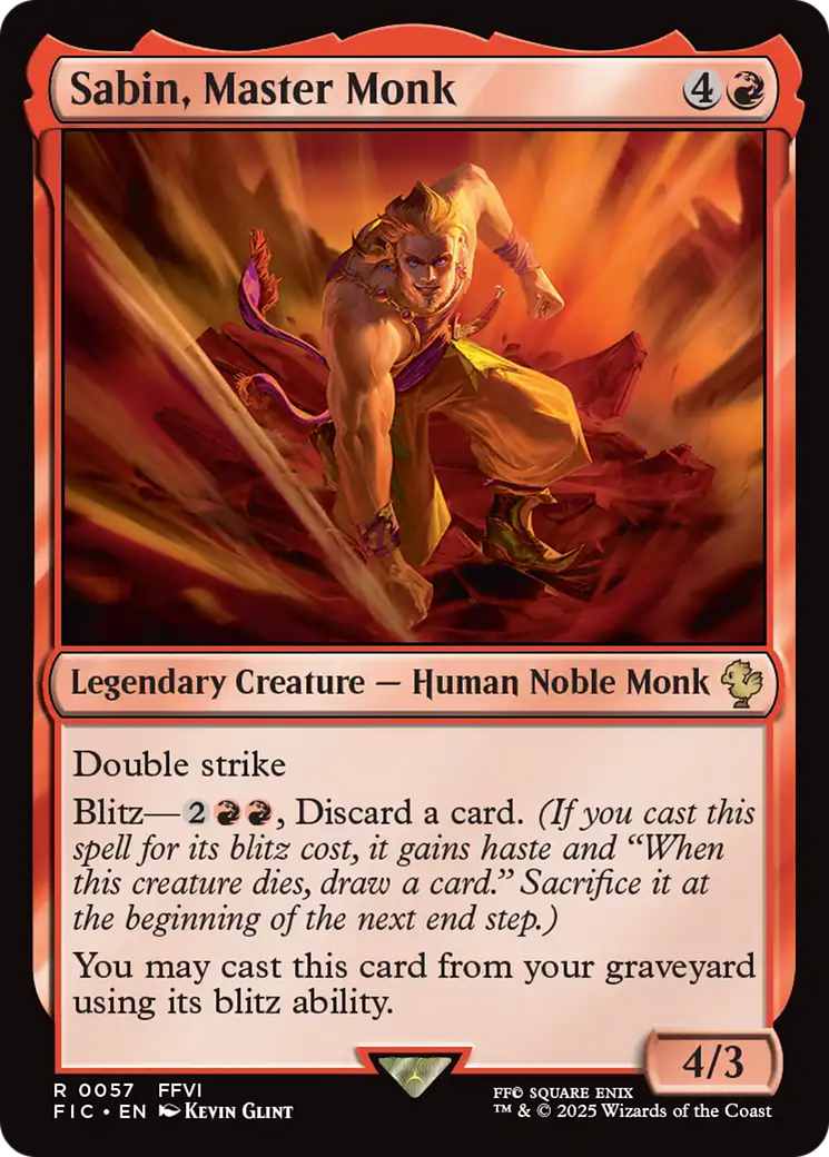Sabin, Master Monk [FINAL FANTASY Commander] | Exor Games Bridgewater