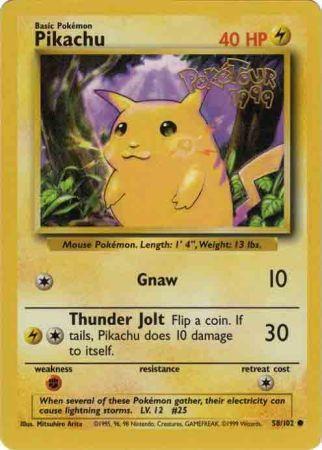 Pikachu (58/102) (PokeTour 1999 Promo) [Miscellaneous Cards] | Exor Games Bridgewater