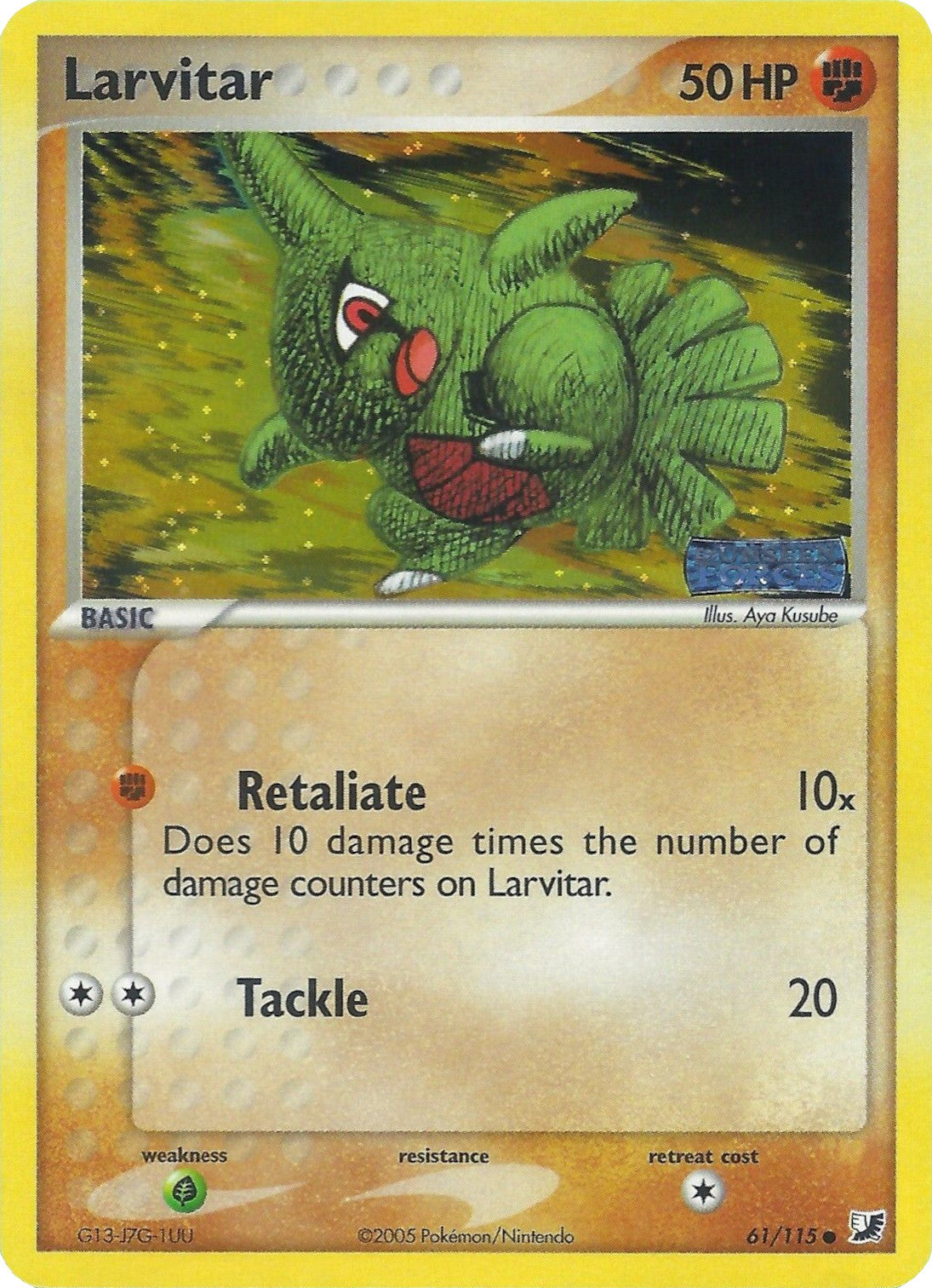 Larvitar (61/115) (Stamped) [EX: Unseen Forces] | Exor Games Bridgewater