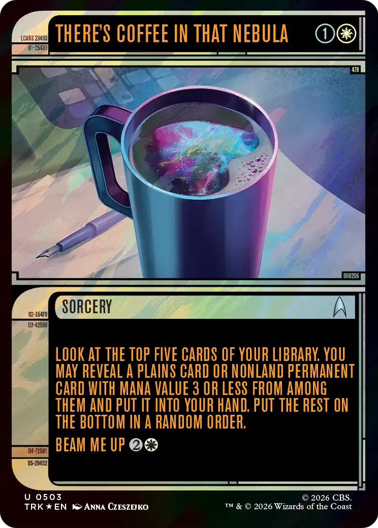 There's Coffee in that Nebula (Showcase) (Surge Foil) [Star Trek] | Exor Games Bridgewater