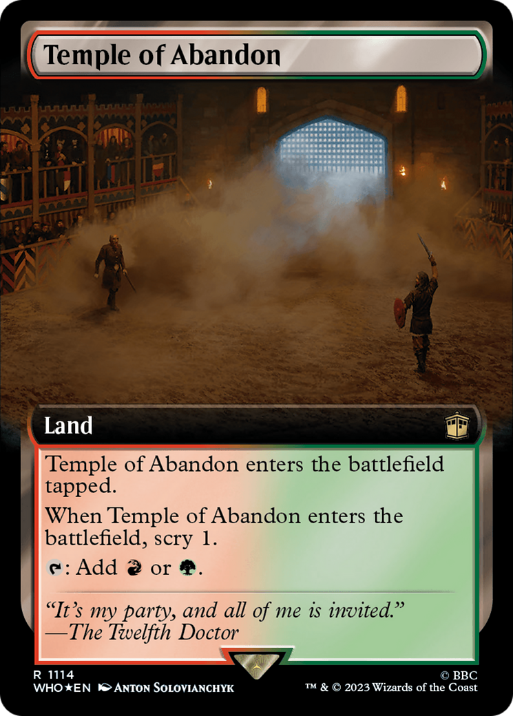 Temple of Abandon (Extended Art) (Surge Foil) [Doctor Who] | Exor Games Bridgewater