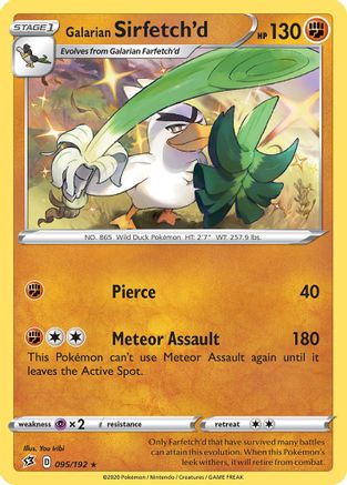 Galarian Sirfetch'd (095/192) (Theme Deck Exclusive) [Sword & Shield: Rebel Clash] | Exor Games Bridgewater