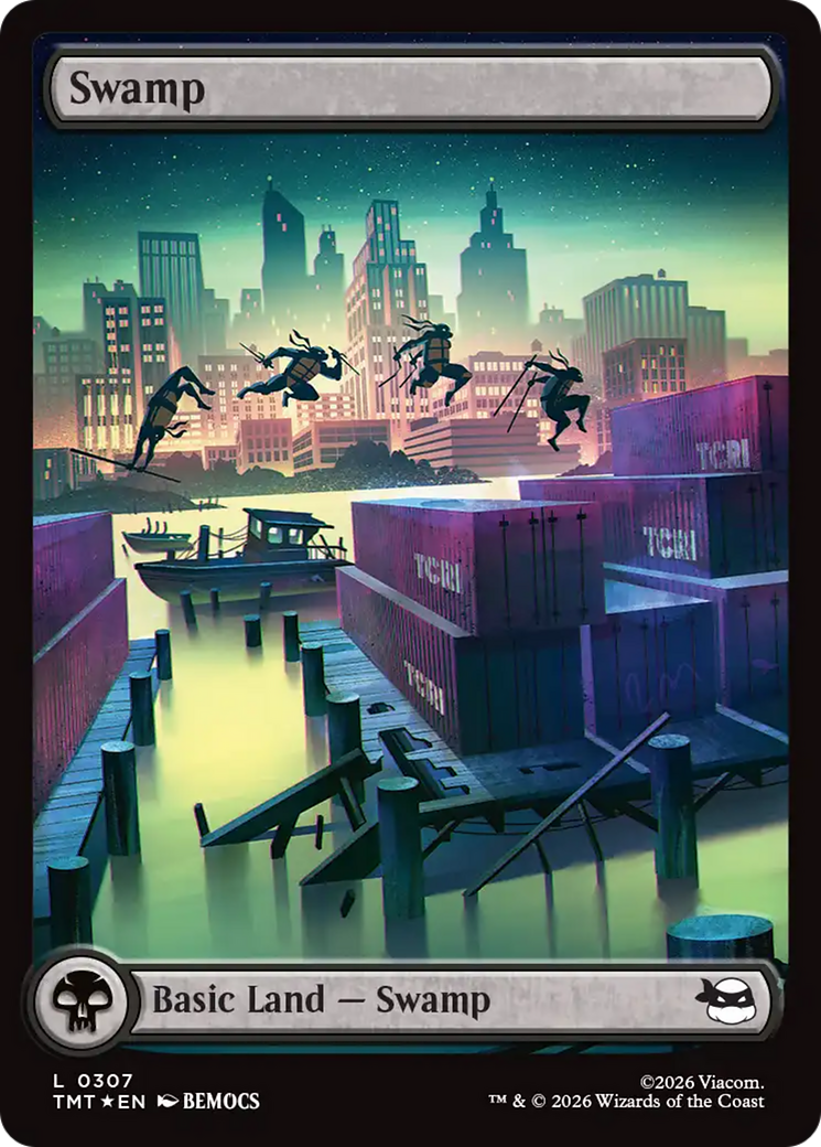 Swamp (0307) (Surge Foil) [Teenage Mutant Ninja Turtles] | Exor Games Bridgewater