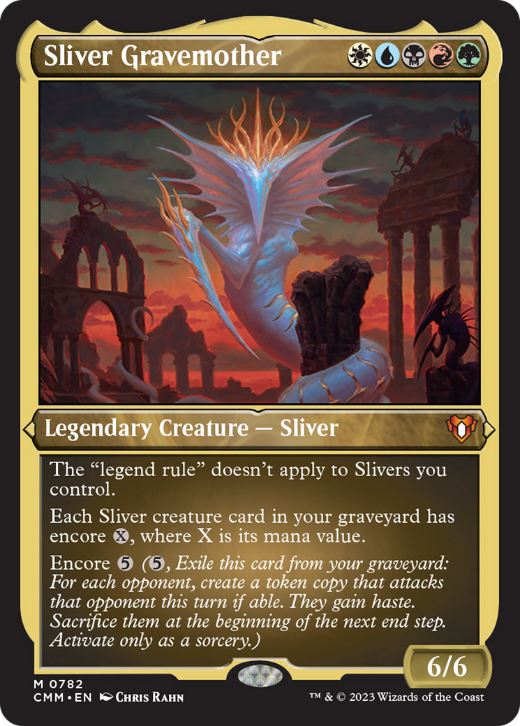 Sliver Gravemother (Display Commander) (Foil Etched) [Commander Masters] | Exor Games Bridgewater