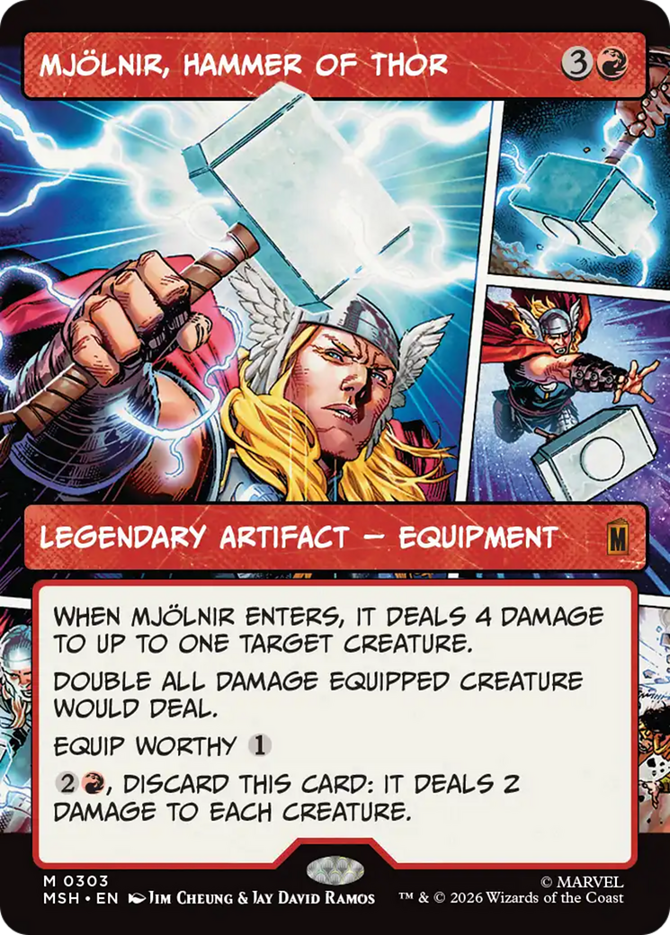 Mjolnir, Hammer of Thor (Borderless) (0303) [Marvel Super Heroes] | Exor Games Bridgewater