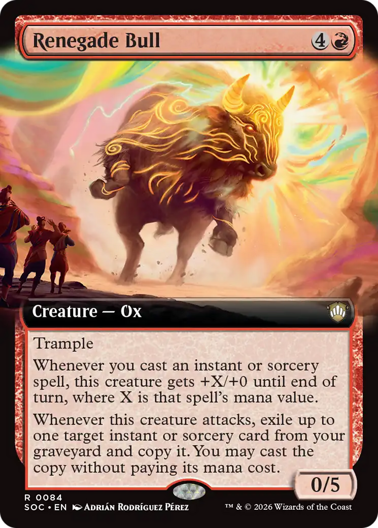 Renegade Bull (Extended Art) [Secrets of Strixhaven Commander] | Exor Games Bridgewater