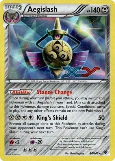 Aegislash (86/146) (Prerelease Promo) [XY: Black Star Promos] | Exor Games Bridgewater