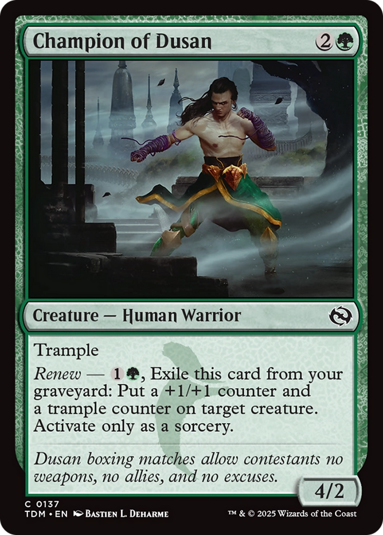 Champion of Dusan [Tarkir: Dragonstorm] | Exor Games Bridgewater