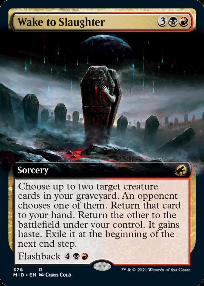 Wake to Slaughter (Extended Art) [Innistrad: Midnight Hunt] | Exor Games Bridgewater