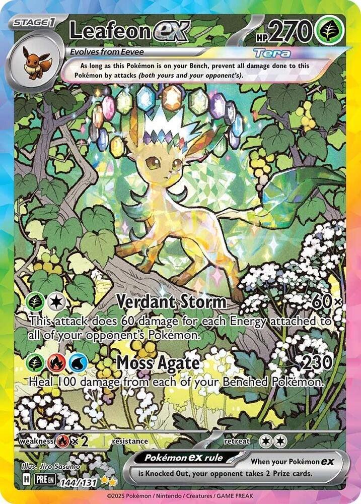 Leafeon ex (144/131) [Scarlet & Violet: Prismatic Evolutions] | Exor Games Bridgewater