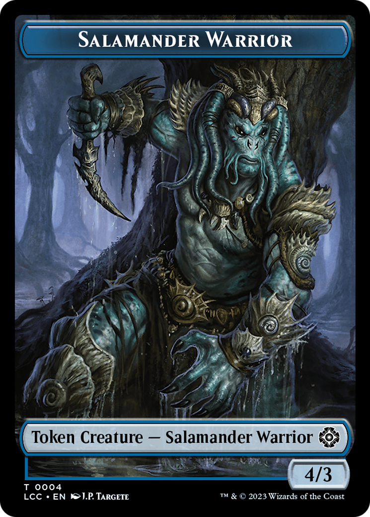 Salamander Warrior // Shapeshifter Double-Sided Token [The Lost Caverns of Ixalan Commander Tokens] | Exor Games Bridgewater