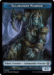 Salamander Warrior // Treasure Double-Sided Token [The Lost Caverns of Ixalan Commander Tokens] | Exor Games Bridgewater