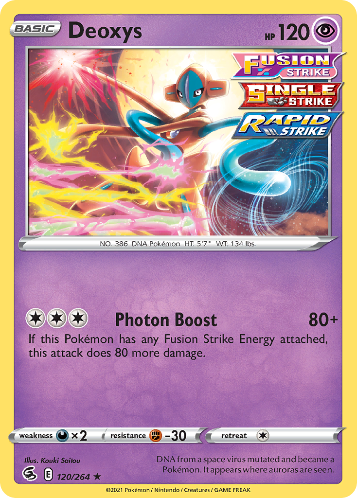 Deoxys (120/264) (Theme Deck Exclusive) [Sword & Shield: Fusion Strike] | Exor Games Bridgewater