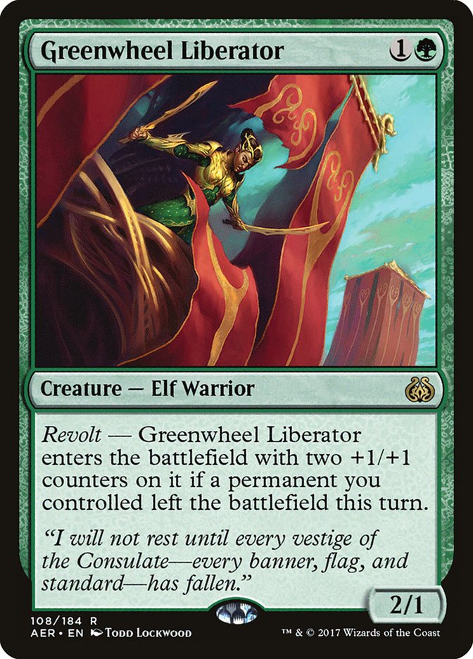 Greenwheel Liberator [Aether Revolt] | Exor Games Bridgewater