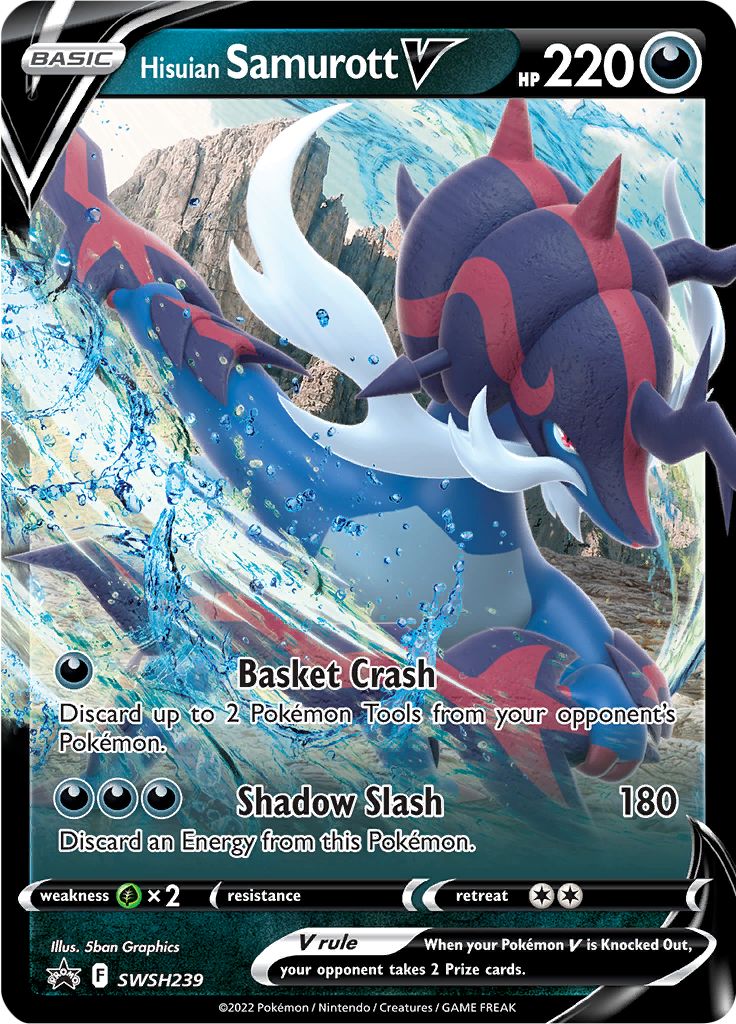 Hisuian Samurott V (SWSH239) [Sword & Shield: Black Star Promos] | Exor Games Bridgewater