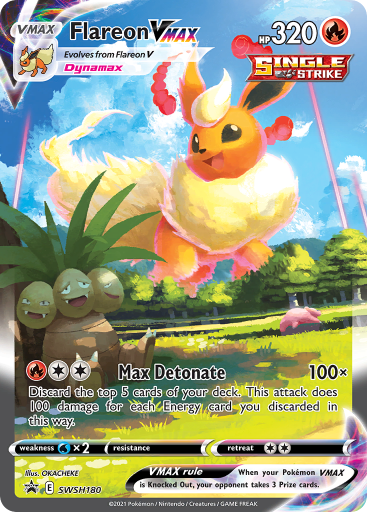 Flareon VMAX (SWSH180) (Jumbo Card) [Sword & Shield: Black Star Promos] | Exor Games Bridgewater