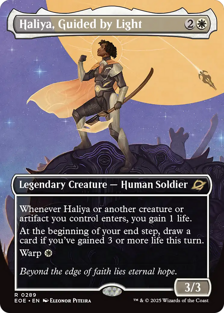 Haliya, Guided by Light (Borderless) [Edge of Eternities] | Exor Games Bridgewater