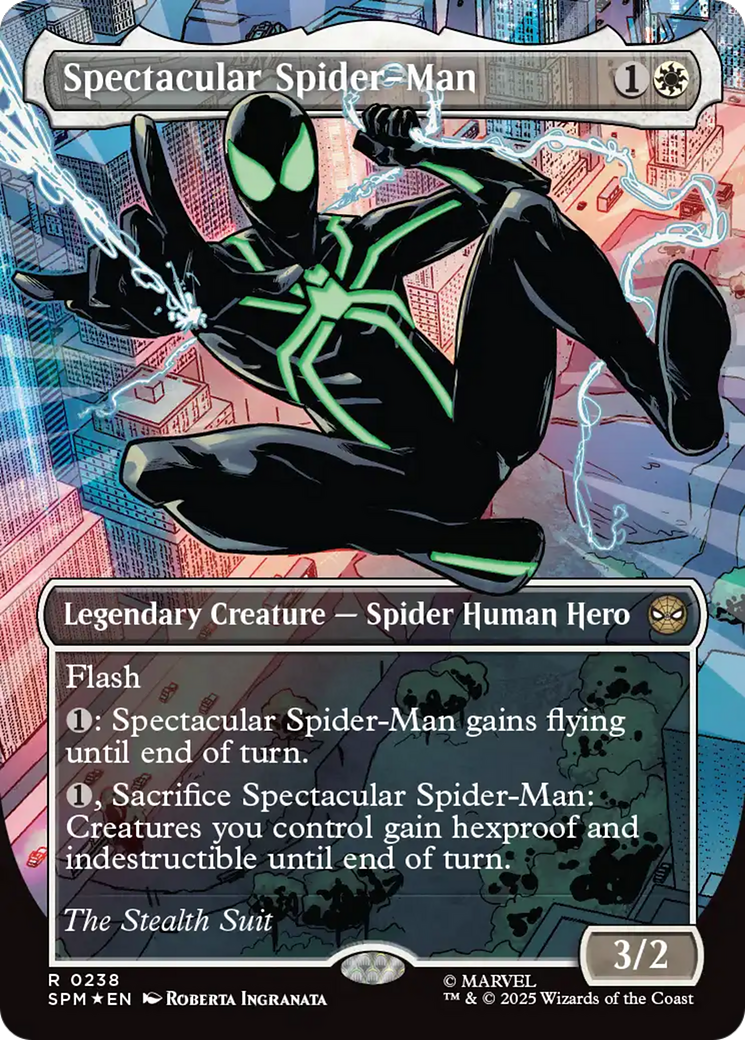 Spectacular Spider-Man (0238) (Borderless) (Textured Foil) [Marvel's Spider-Man] | Exor Games Bridgewater