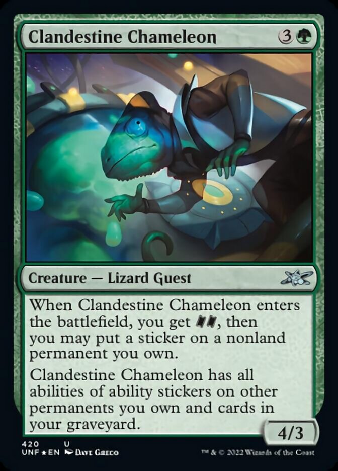 Clandestine Chameleon (Galaxy Foil) [Unfinity] | Exor Games Bridgewater