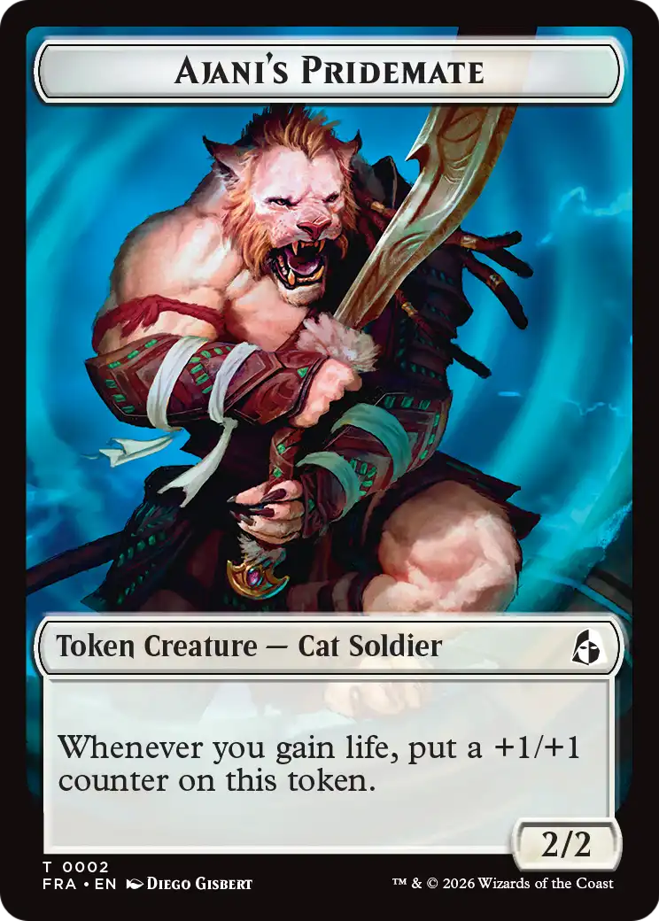 Ajani's Pridemate // Mowu Double-Sided Token [Reality Fracture Tokens] | Exor Games Bridgewater