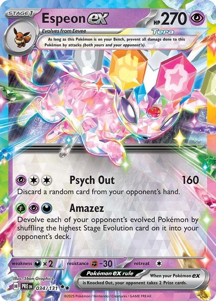 Espeon ex (034/131) [Scarlet & Violet: Prismatic Evolutions] | Exor Games Bridgewater