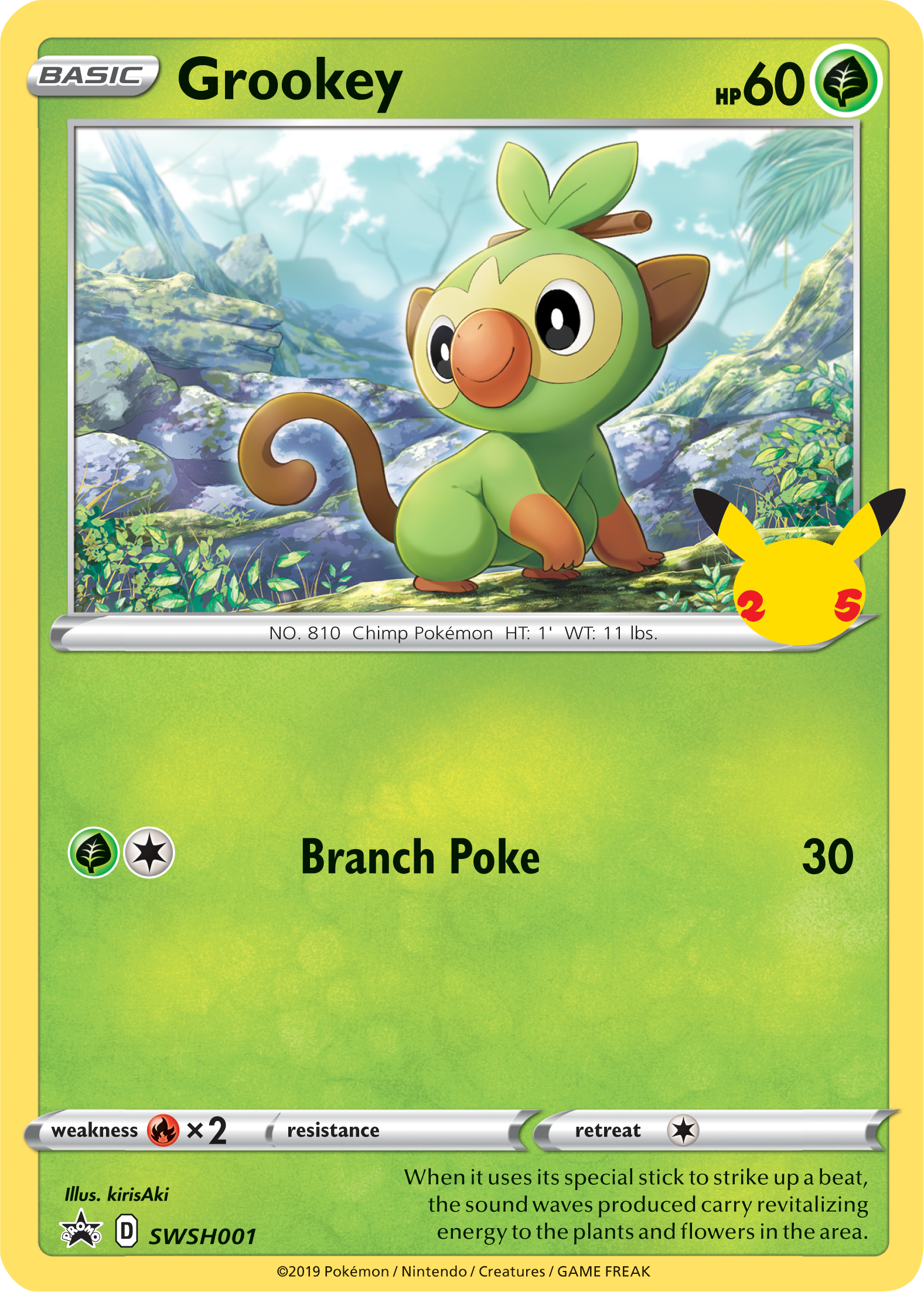 Grookey (SWSH001) (Jumbo Card) [First Partner Pack] | Exor Games Bridgewater