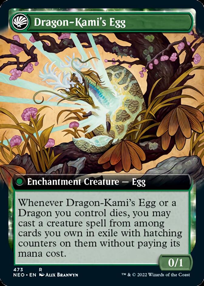 The Dragon-Kami Reborn // Dragon-Kami's Egg (Extended Art) [Kamigawa: Neon Dynasty] | Exor Games Bridgewater