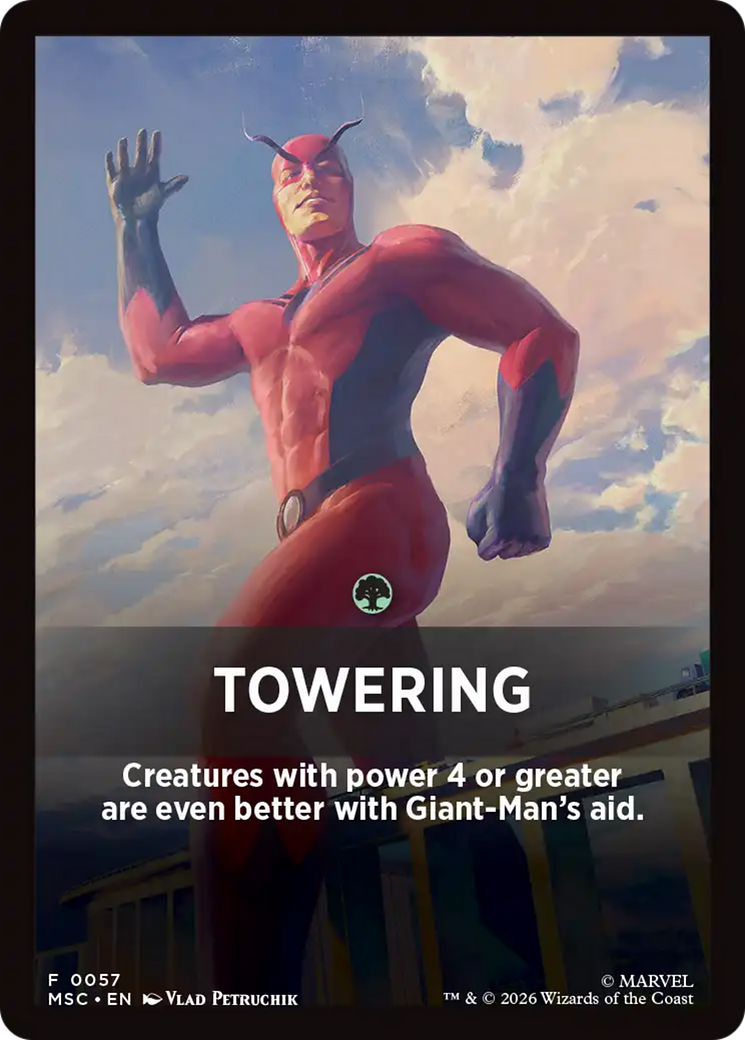 Towering Theme Card [Marvel Super Heroes Commander] | Exor Games Bridgewater