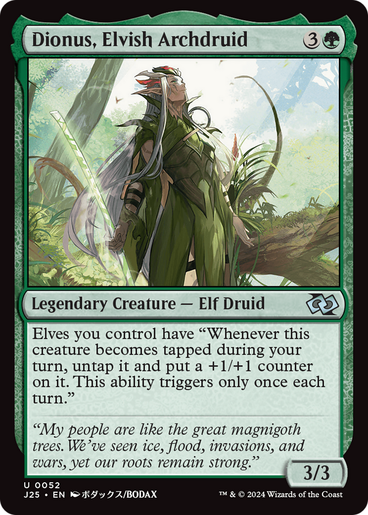 Dionus, Elvish Archdruid (Anime) [Foundations Jumpstart] | Exor Games Bridgewater