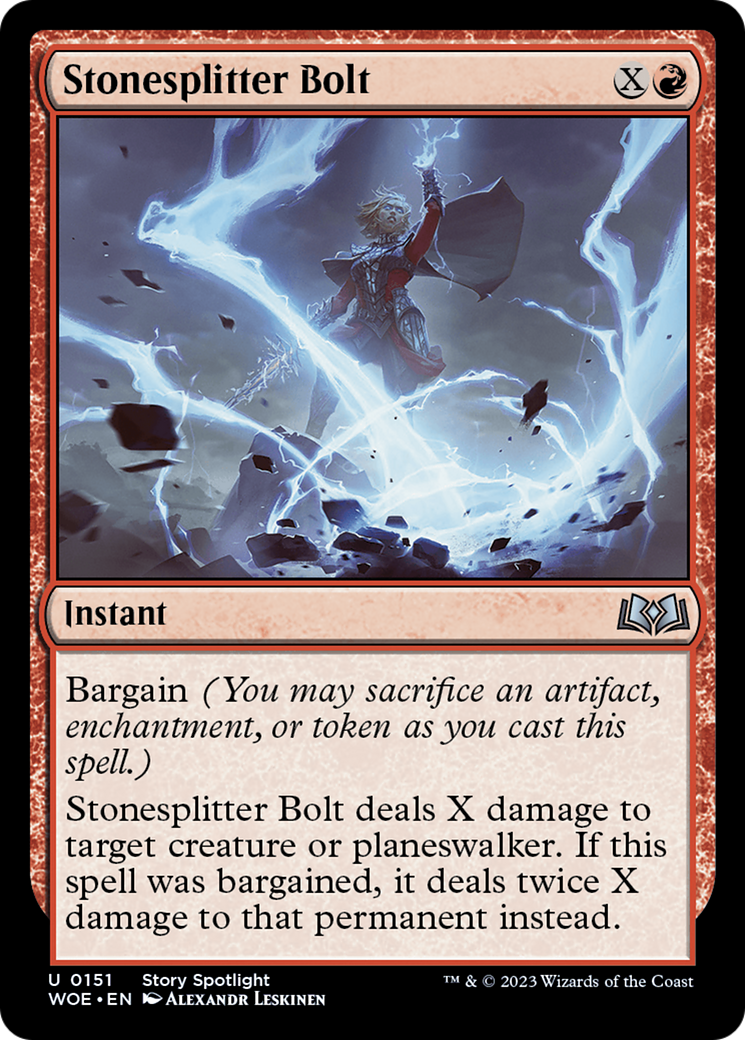 Stonesplitter Bolt [Wilds of Eldraine] | Exor Games Bridgewater