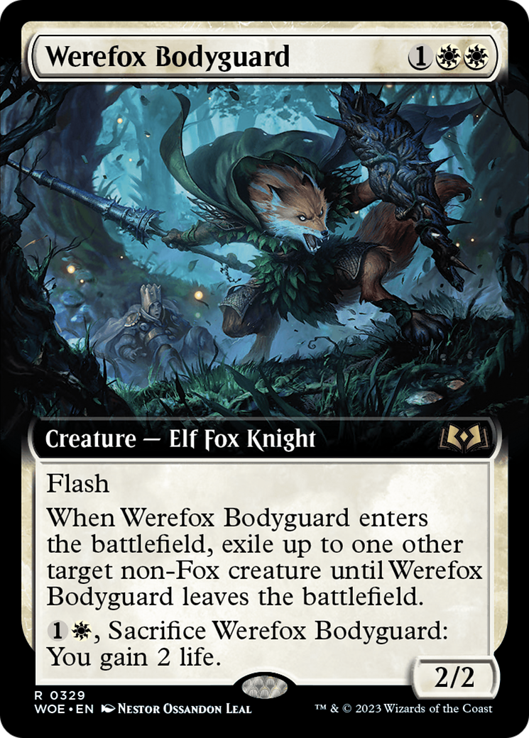 Werefox Bodyguard (Extended Art) [Wilds of Eldraine] | Exor Games Bridgewater