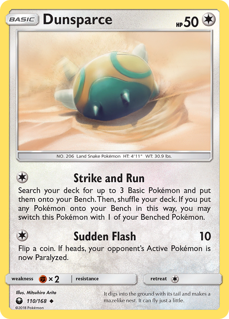 Dunsparce (110/168) [Sun & Moon: Celestial Storm] | Exor Games Bridgewater