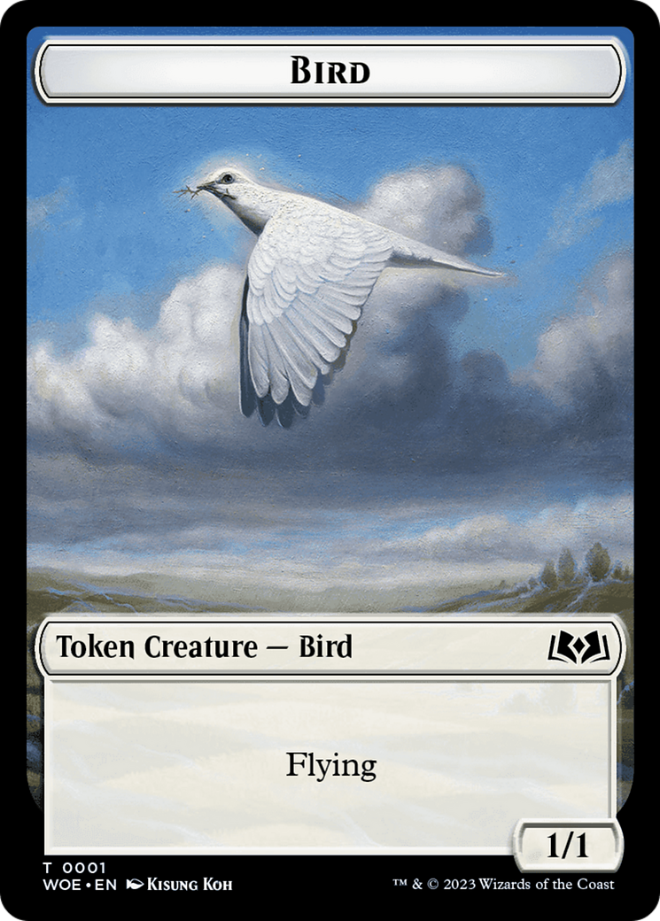 Bird // Food (0013) Double-Sided Token [Wilds of Eldraine Tokens] | Exor Games Bridgewater