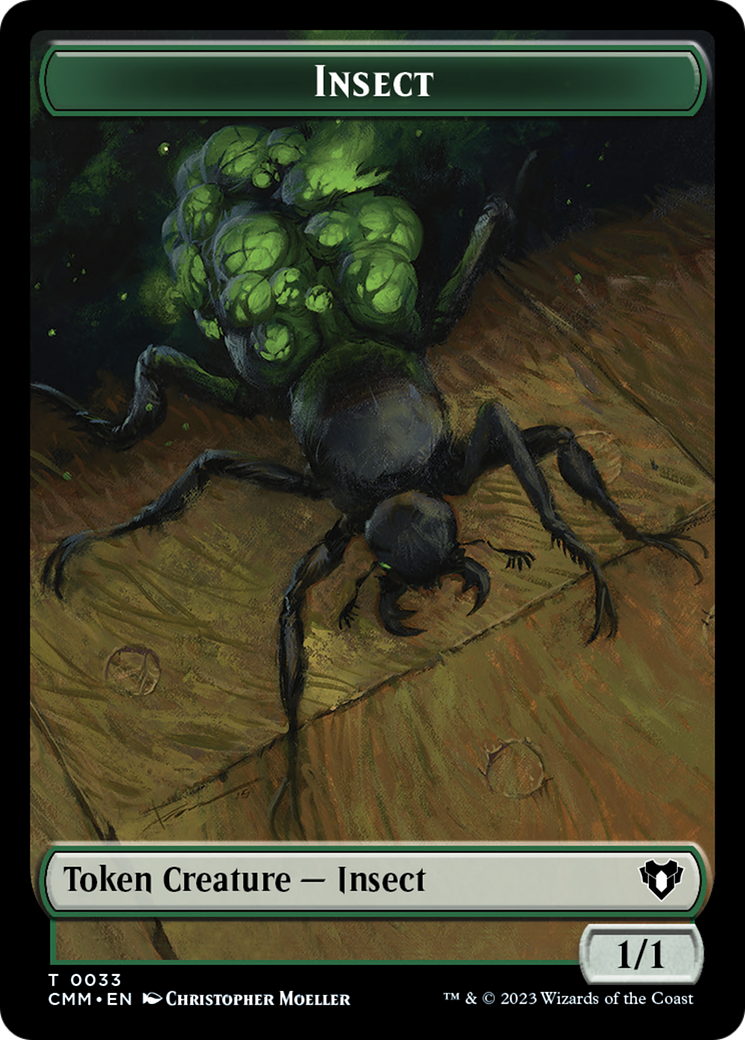 Insect Token [Commander Masters Tokens] | Exor Games Bridgewater