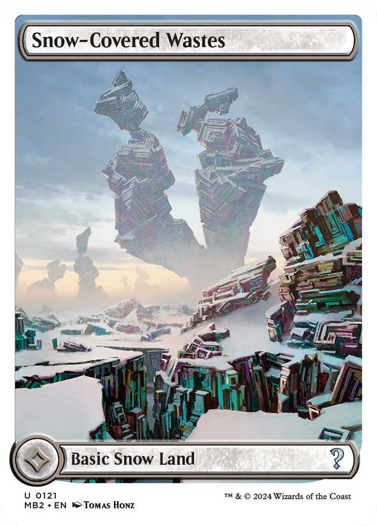 Snow-Covered Wastes (White Border) [Mystery Booster 2] | Exor Games Bridgewater