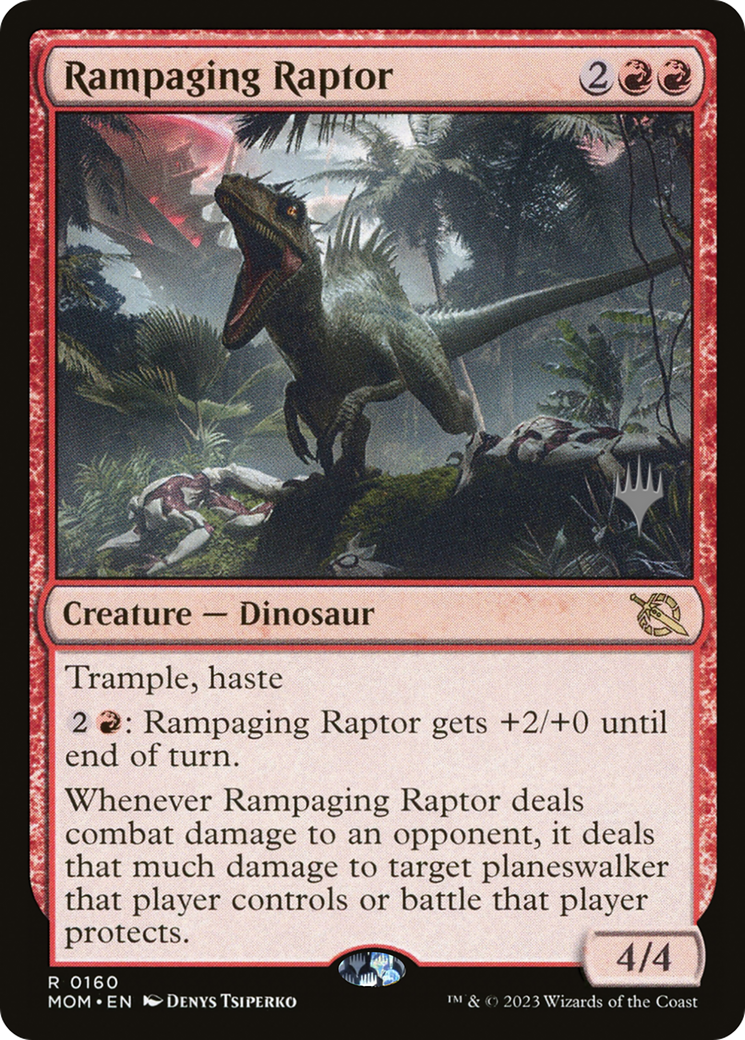 Rampaging Raptor (Promo Pack) [March of the Machine Promos] | Exor Games Bridgewater