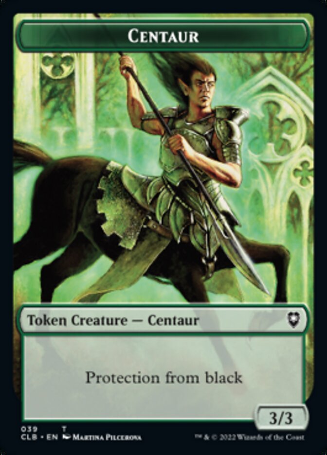 Horror // Centaur Double-Sided Token [Commander Legends: Battle for Baldur's Gate Tokens] | Exor Games Bridgewater