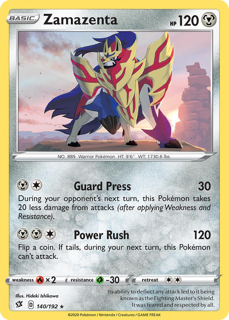 Zamazenta (140/192) (Cracked Ice Holo) (Theme Deck Exclusive) [Sword & Shield: Rebel Clash] | Exor Games Bridgewater