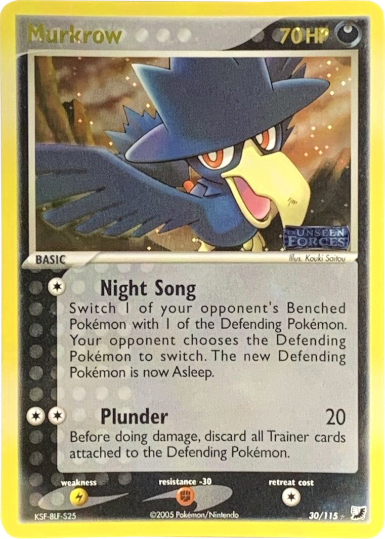 Murkrow (30/115) (Stamped) [EX: Unseen Forces] | Exor Games Bridgewater