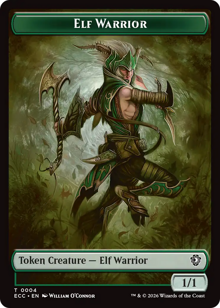 Elf Warrior (0004) // Plant (0005) Double-Sided Token [Lorwyn Eclipsed Tokens] | Exor Games Bridgewater